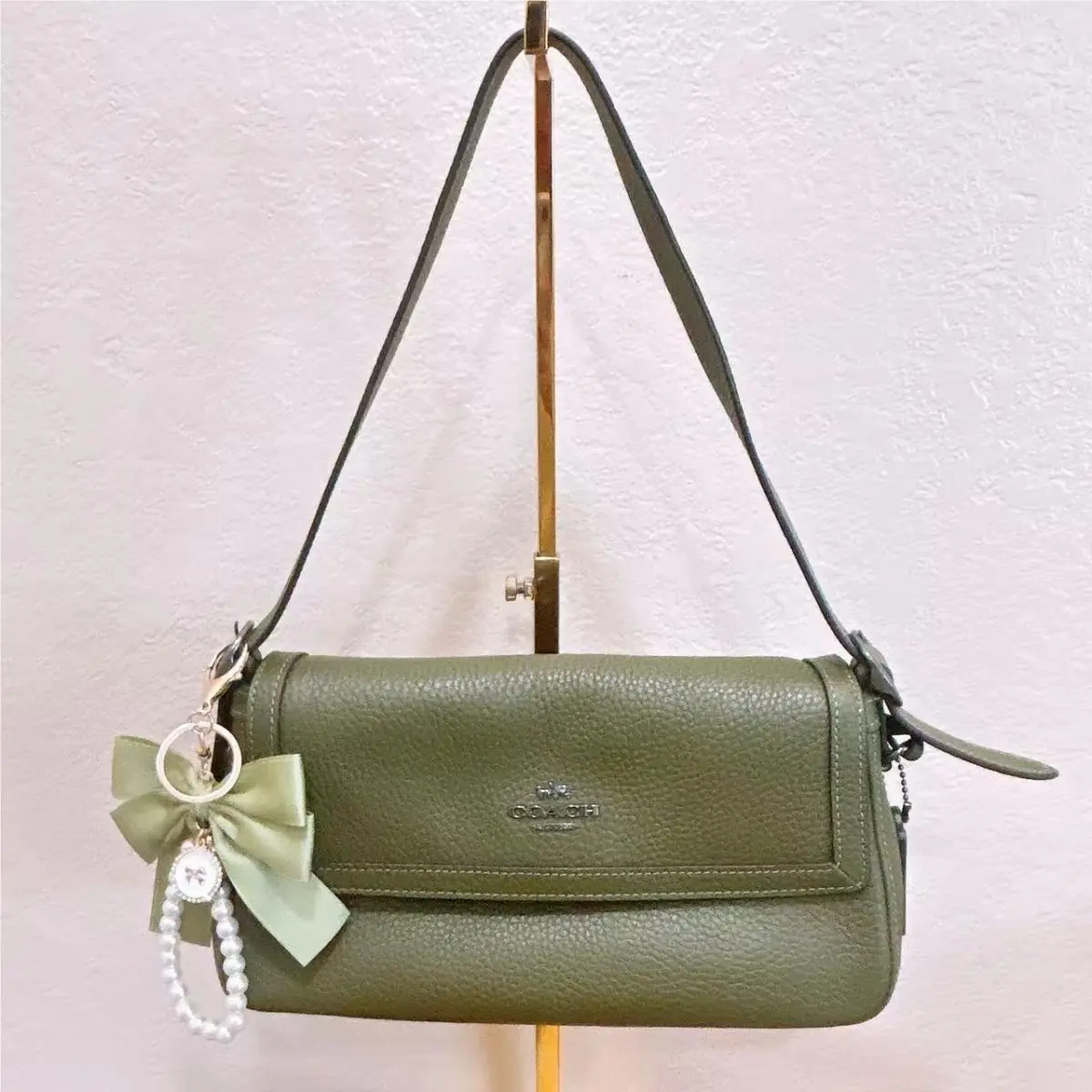 Coach Etta Small Flap Shoulder Bag CCV64 Qb/olive