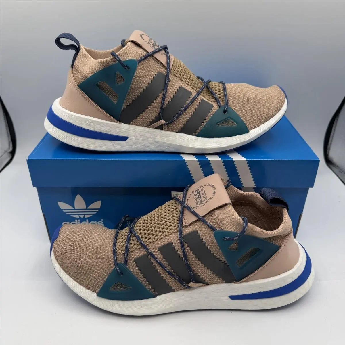 Adidas Arkyn Running Shoes Womens Sz 6.5 Ash Pearl/grey Five/noble Indigo DA9604