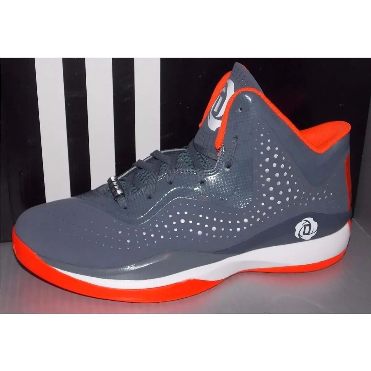 Mens Adidas Derrick Rose D Rose 773 Iii Onix / Sol Red / Ftw White Size 9.5