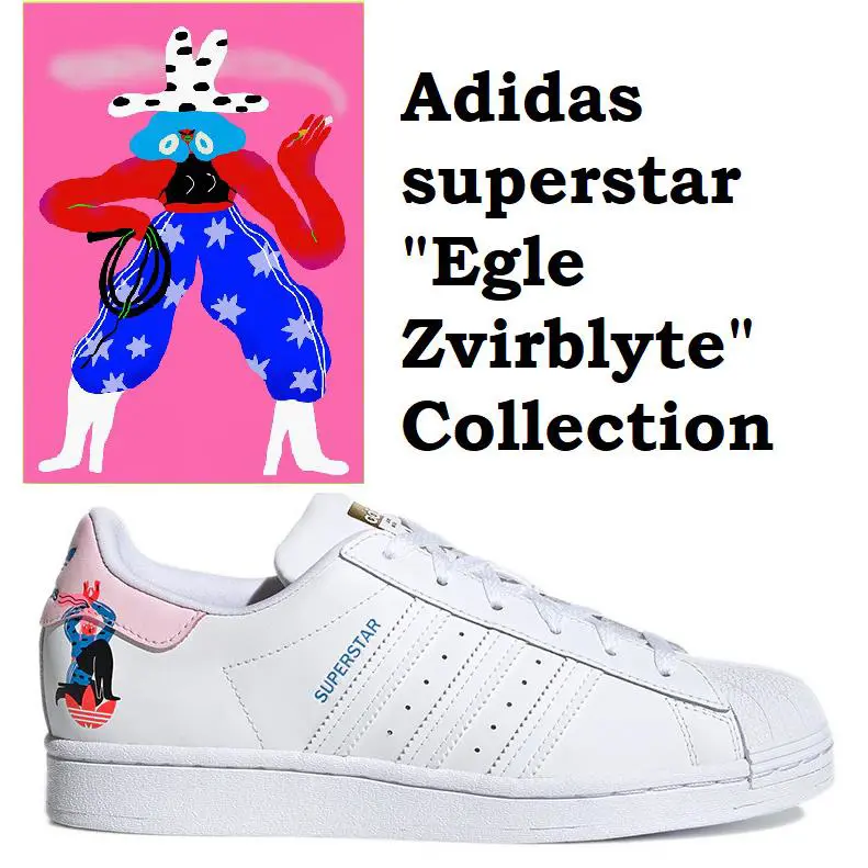 Adidas Superstar Egle Zvirblyte Low Sneakers Women Shoes White/pink Size 8.5