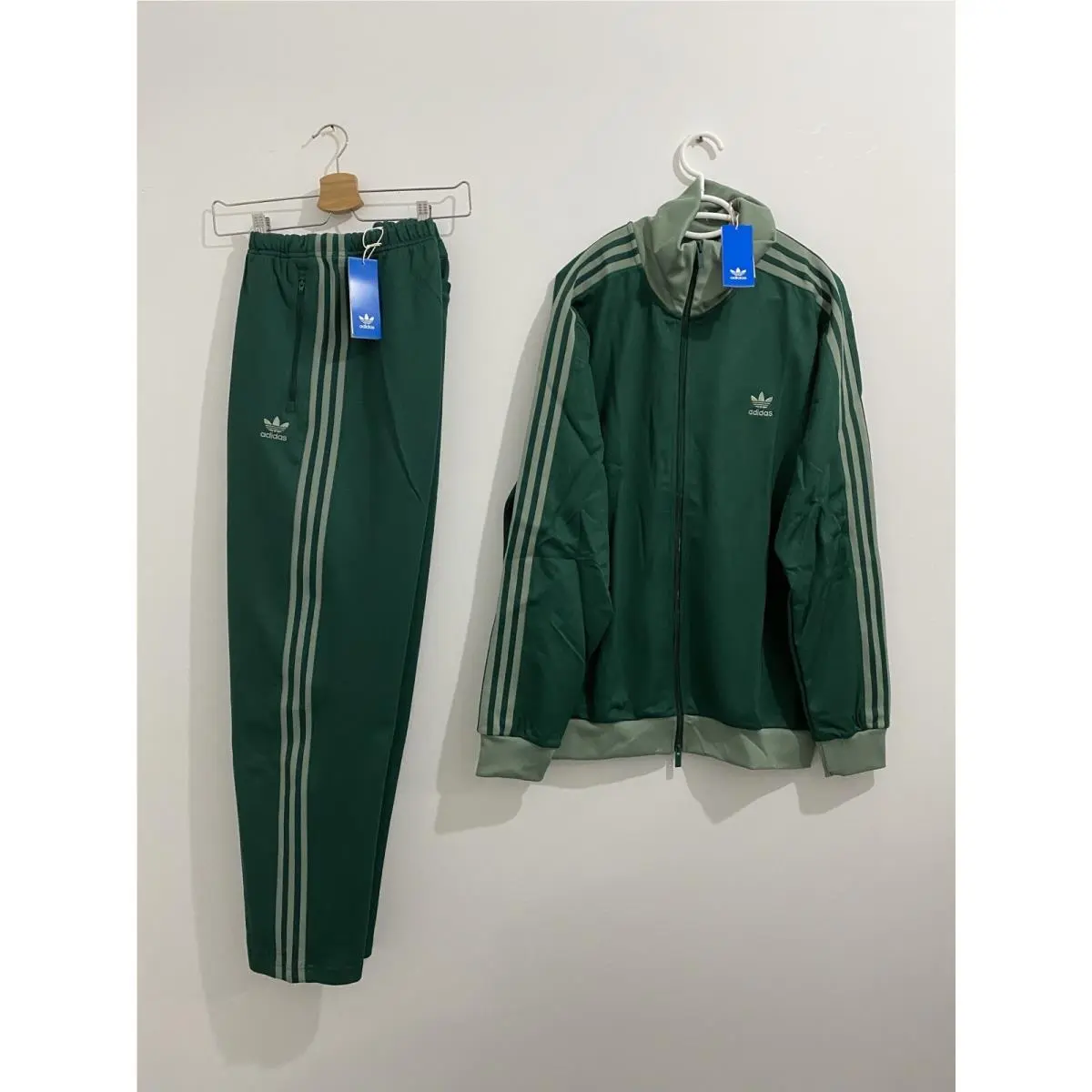 Adidas Originals Beckenbauer Tracksuit Collegiate Green Silver Green Size XL