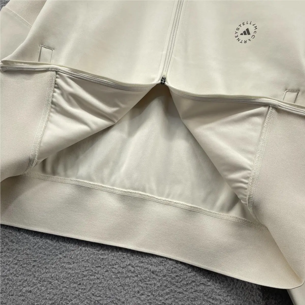 Adidas clothing - adidas by Stella McCartney Knitted Tracktop - JX9109 - Ivory 8