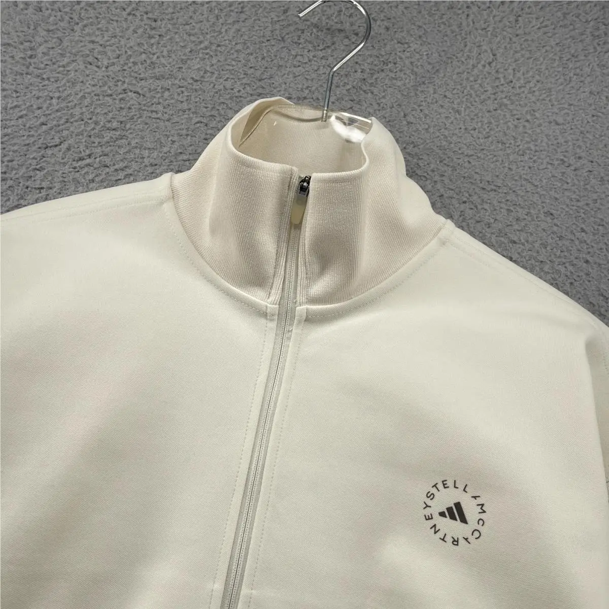Adidas clothing - adidas by Stella McCartney Knitted Tracktop - JX9109 - Ivory 4