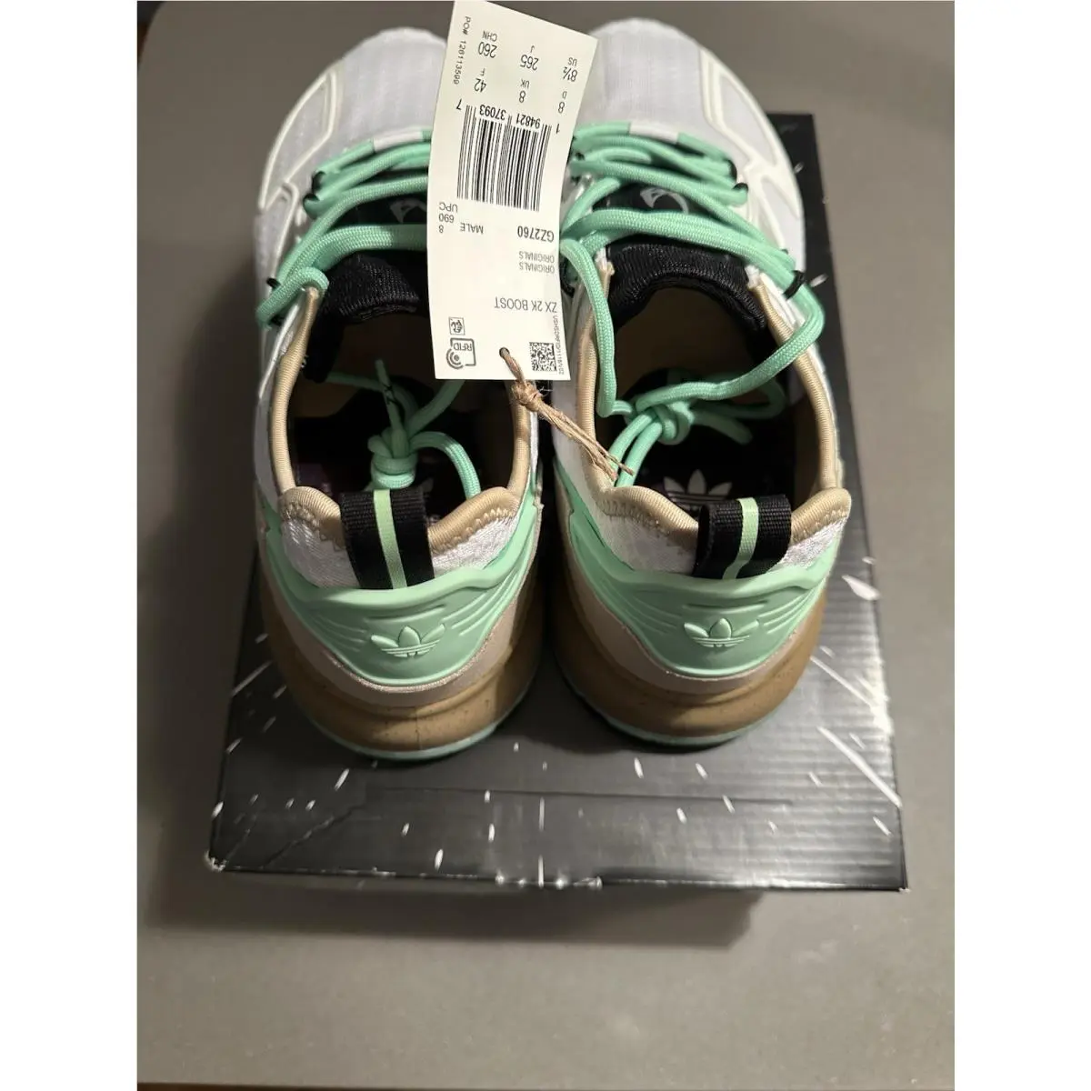 Adidas shoes - adidas ZX 2K Boost - Boost - GZ2760 - White, Manufacturer: Cloud White/Glory Mint/Core Black 1