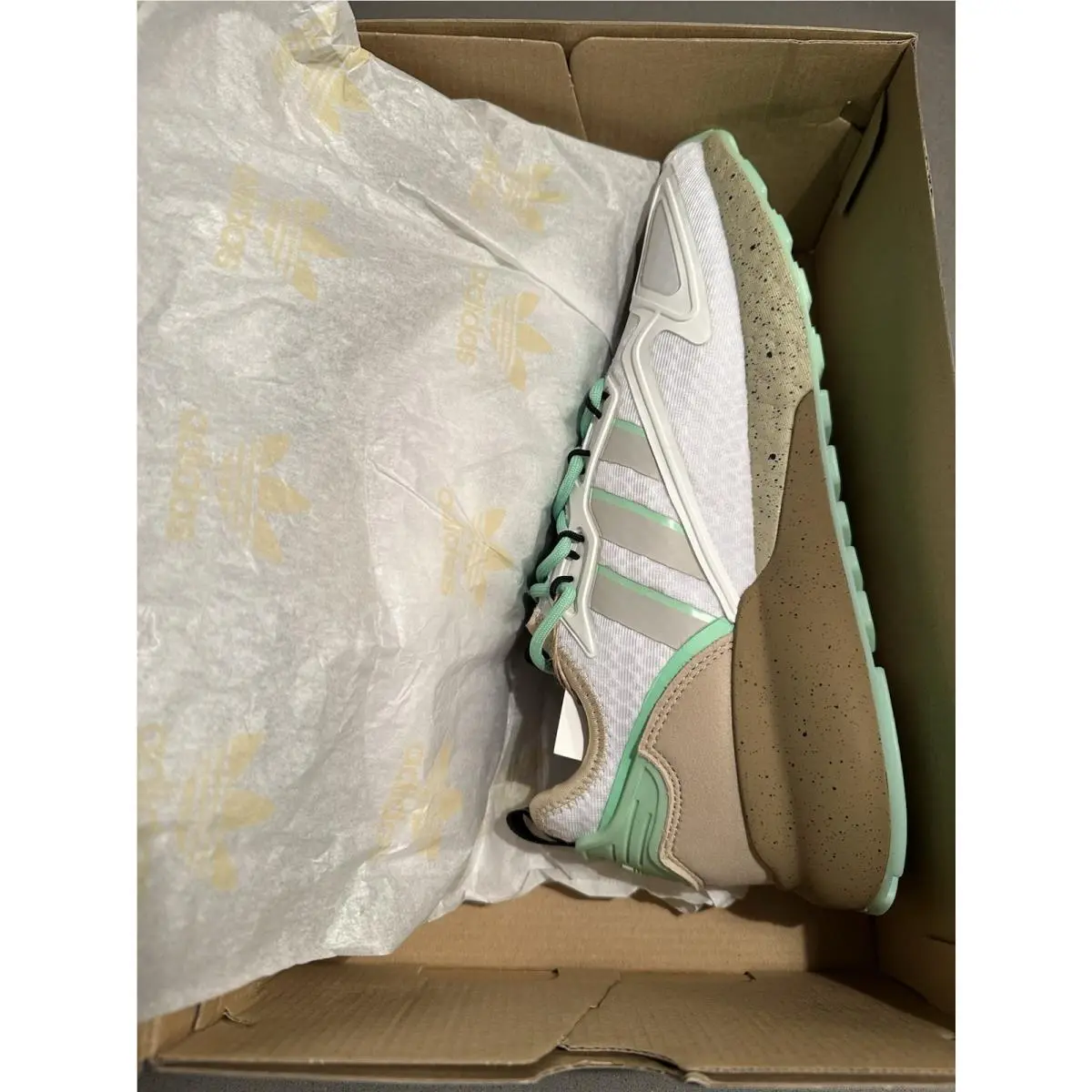 Adidas shoes - adidas ZX 2K Boost - Boost - GZ2760 - White, Manufacturer: Cloud White/Glory Mint/Core Black 3