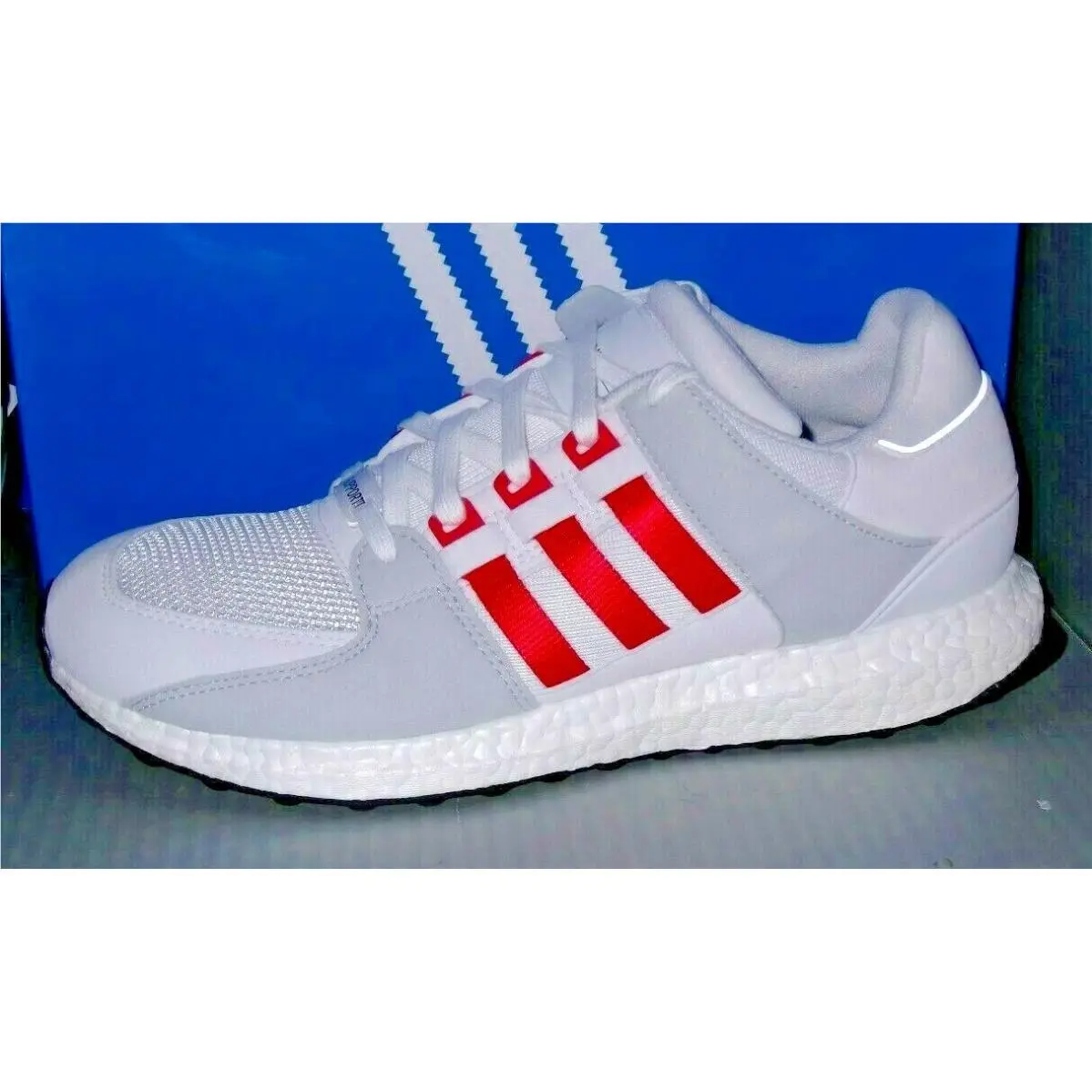 Mens Adidas Eqt Support Ultra in Colors White / Grey / Orange Size 8.5