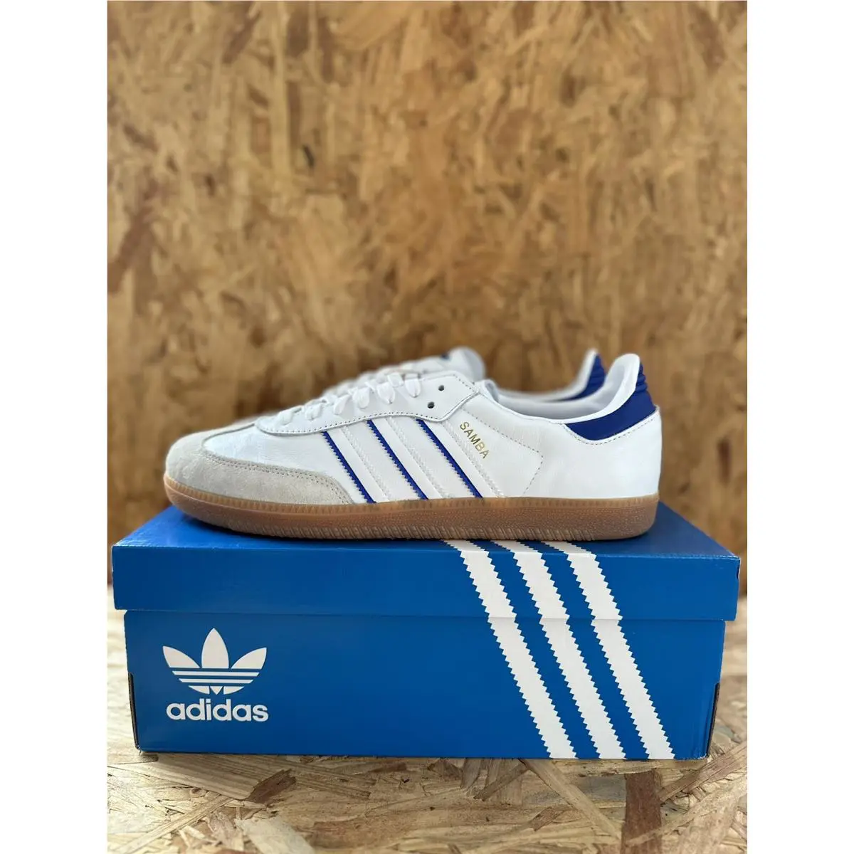 Adidas Samba Flat White Lucid Blue IG2339 Size 12 Us