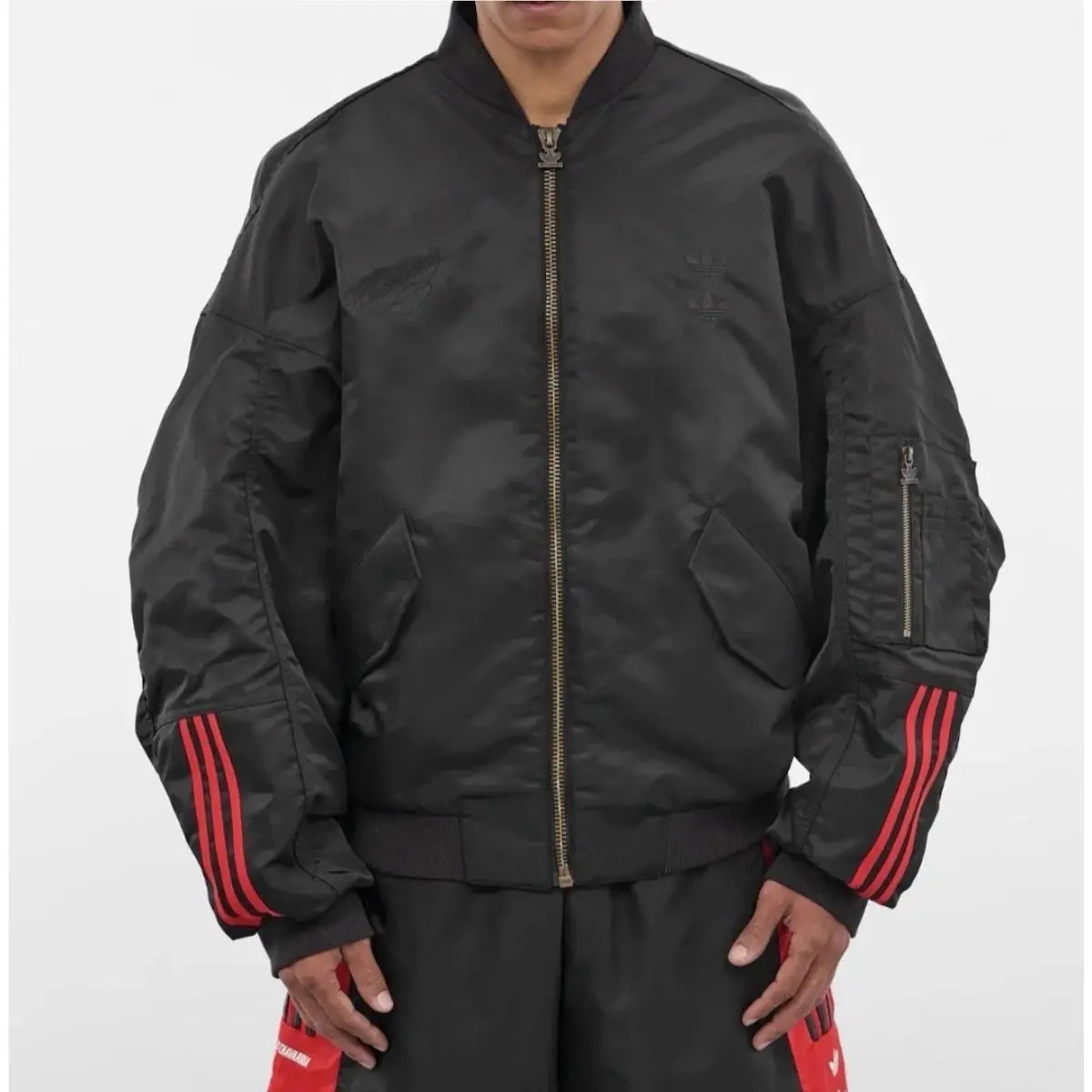 Adidas clothing - WC SATIN BOMBER - SATIN BOMBER - KD9361 - Black (UPC: 198321680718) 1