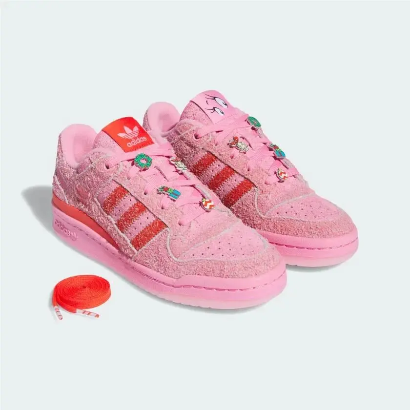 Women`s Adidas Forum Low CL The Grinch Shoes Pink Size 6.5 ID8895