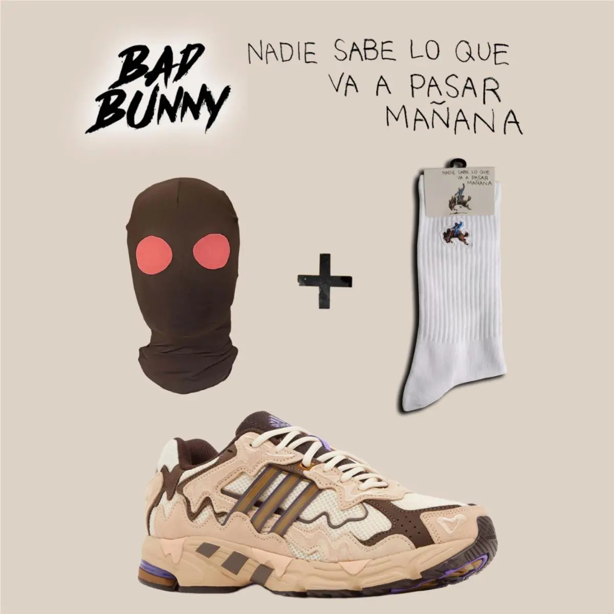 Bad Bunny Adidas Reasponce CL Paso Fino 10.5 +mask+socks