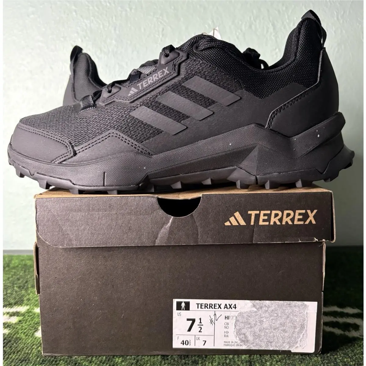 US Men’s 7.5 -  Terrex AX4 “black Carbon” HP7388 Hiking Shoes 2 by Adidas