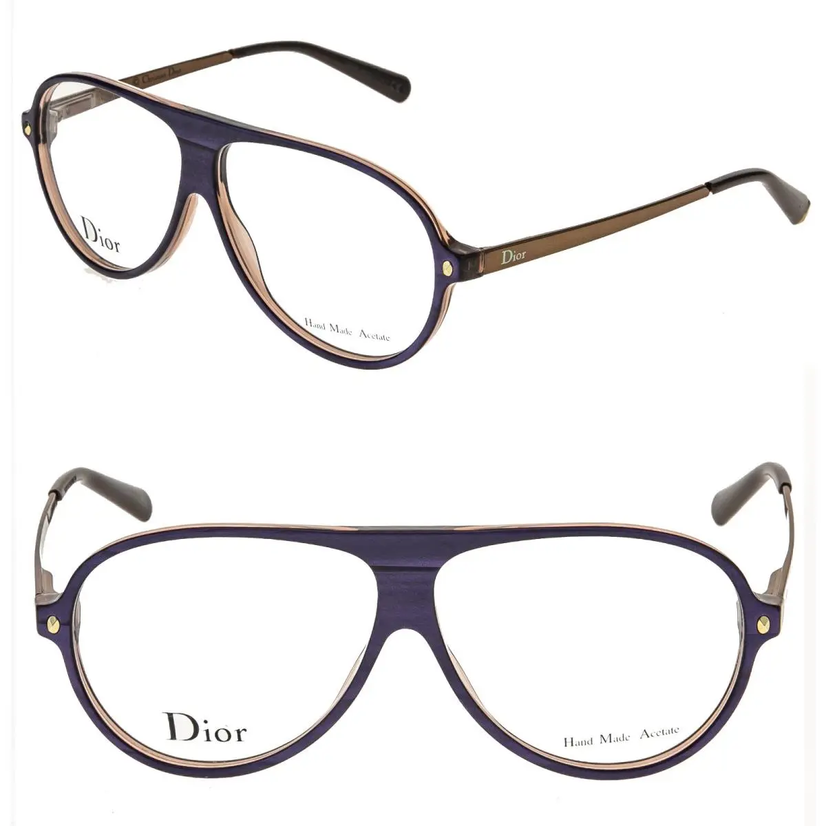 Christian Dior 3226 Les Marquises CD3226 Bronze Violet Brown Aviator Eyeglasses