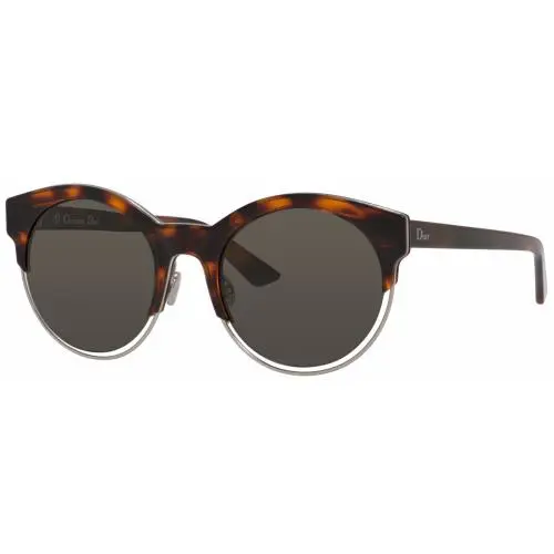 Christian Dior DiorSideral1 J6ANR 53mm Havana Cat Eye Sunglasses Italy - Frame: Brown, Lens: Gray