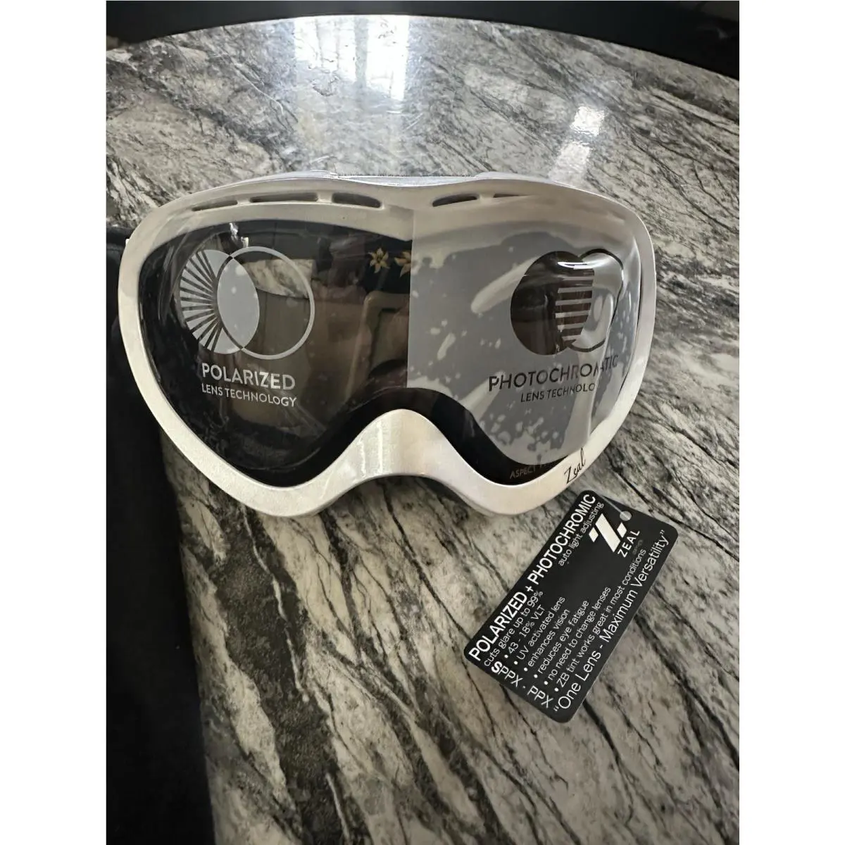 Aspect Ppx Polarized Photochromic Snow Goggles W/ Bag by Zeal Optics