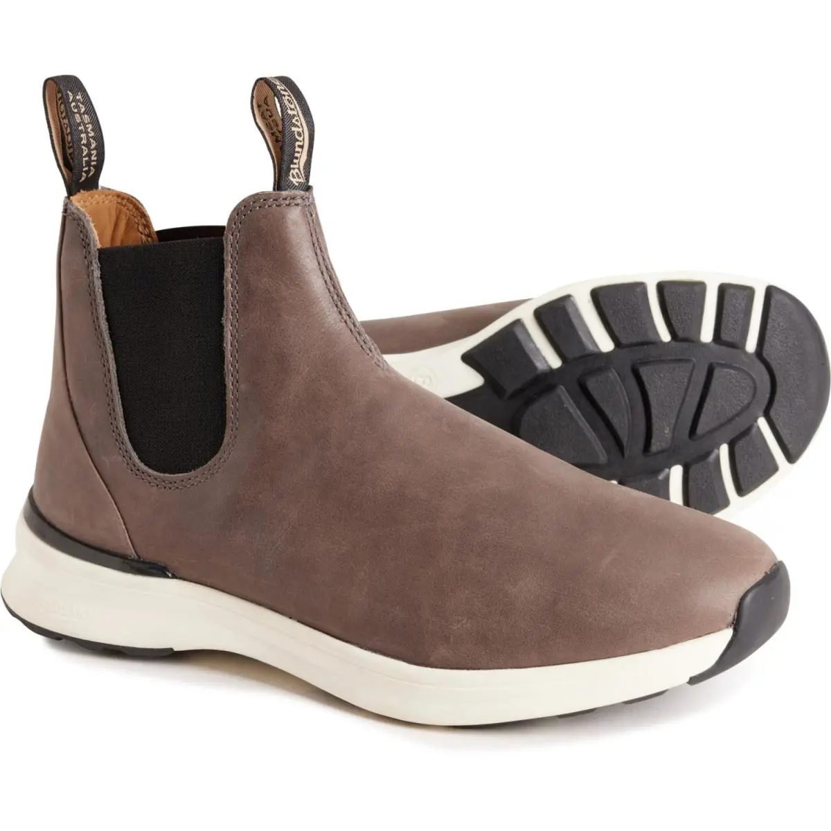 Blundstone 2141 Chelsea Sneaker Boots Nubuck Men US 7.5 Taupe Pull On Ankle