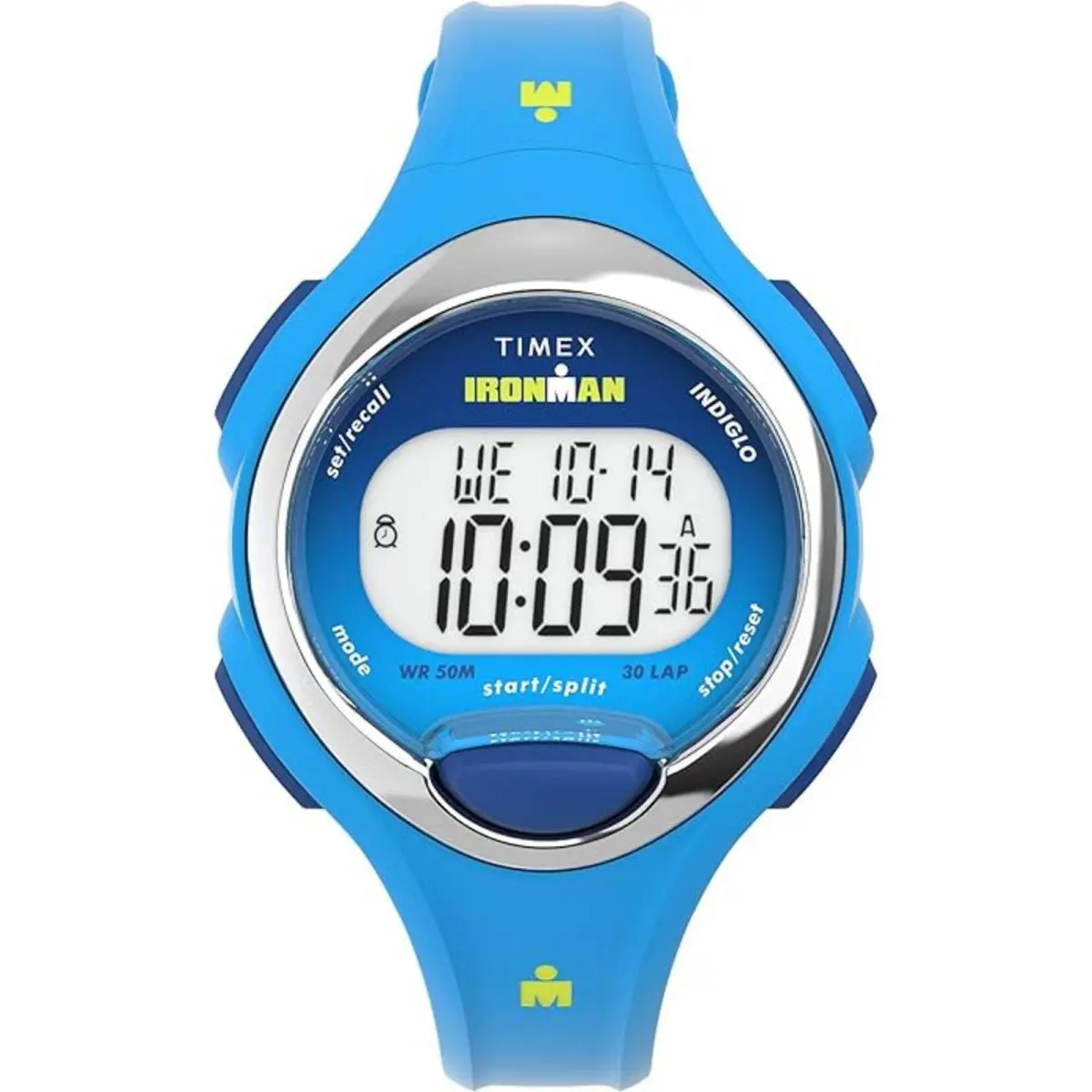Timex Women`s Watch Ironman 30-Lap Digital Dial Blue Resin Strap TW5M603009J