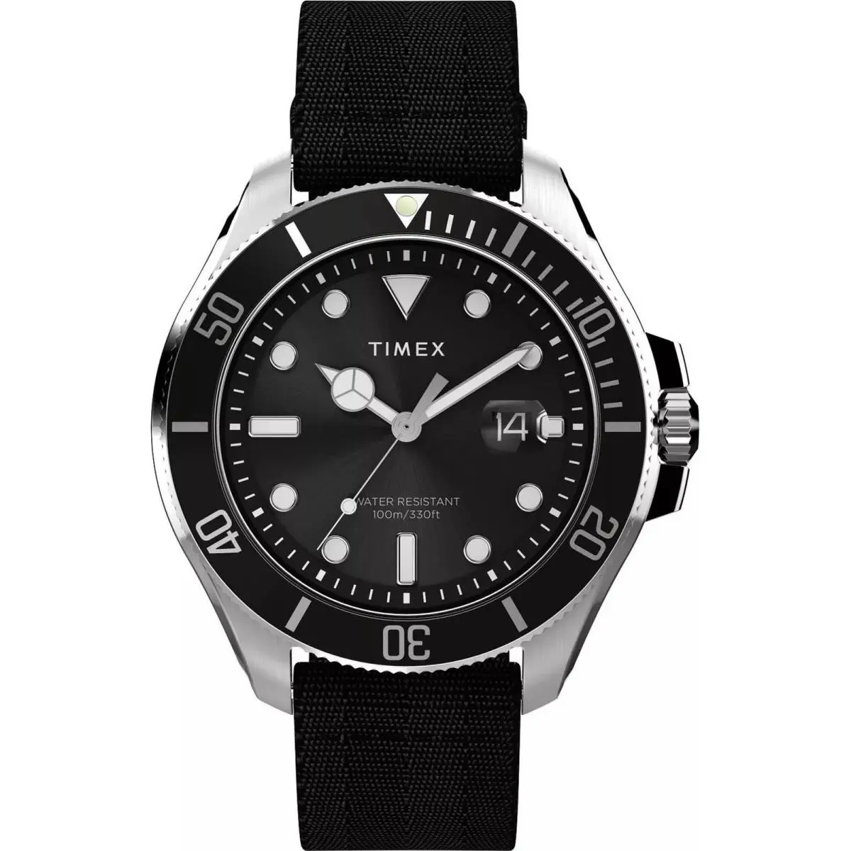 Timex Men`s Watch Harborside Coast Black Recycled Plastic Strap TW2W62600VQ - Dial: Black, Band: Black