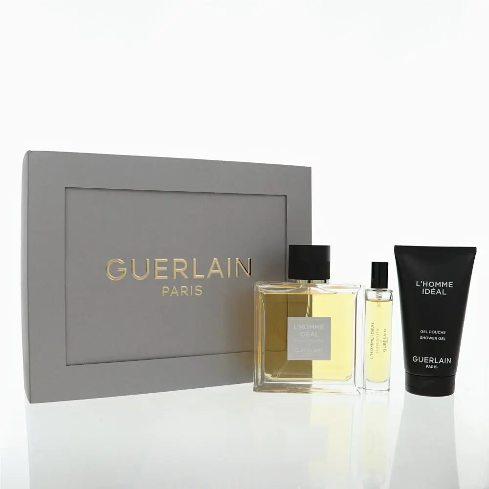 Guerlain L`homme Ideal by Guerlain Gift Set For Men 3 Piece Set For Men: 3.3 Oz