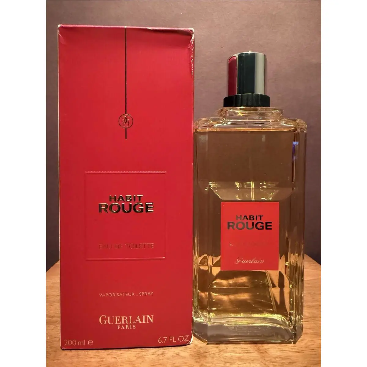 Habit Rouge By Guerlain 6.7 Fl. OZ / 200 ml Eau de Toilette Spray
