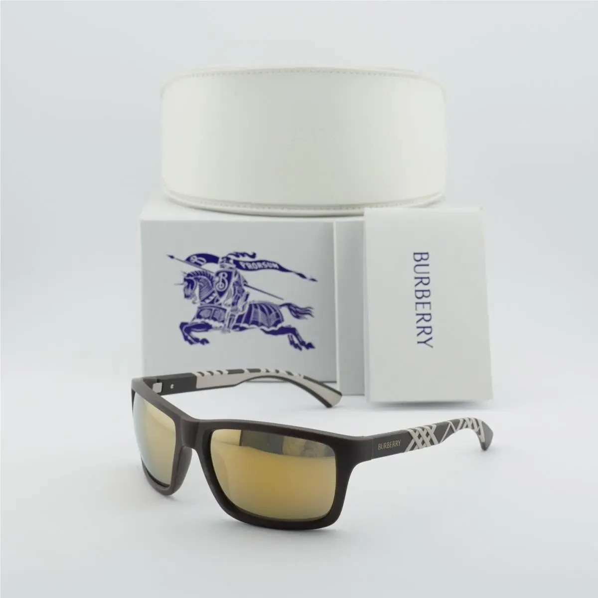 BE4483 42345A Brown/brown Mirror 60-18-130 Sunglasses by Burberry