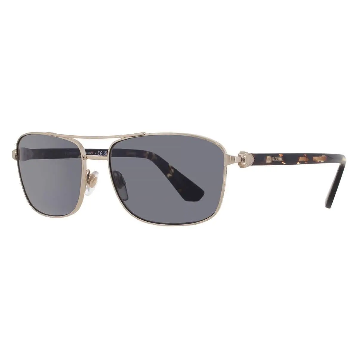 Dark Grey Rectangular Men`s Sunglasses BE3163 110987 60 BE3163 110987 by Burberry
