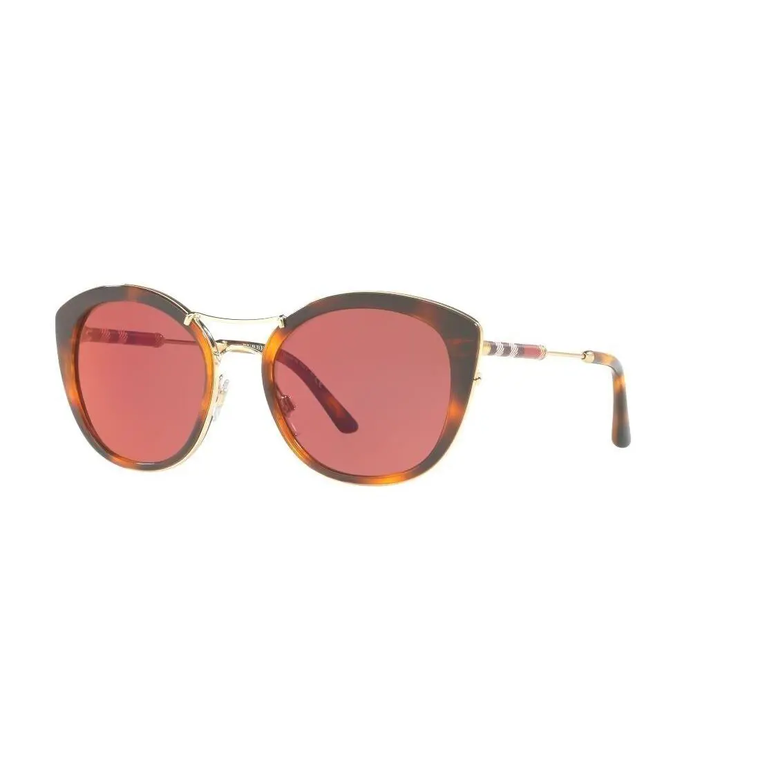 Burberry BE4251Q 3316D0 Sunglasses 53MM Havana Violet Mirror Red Womens