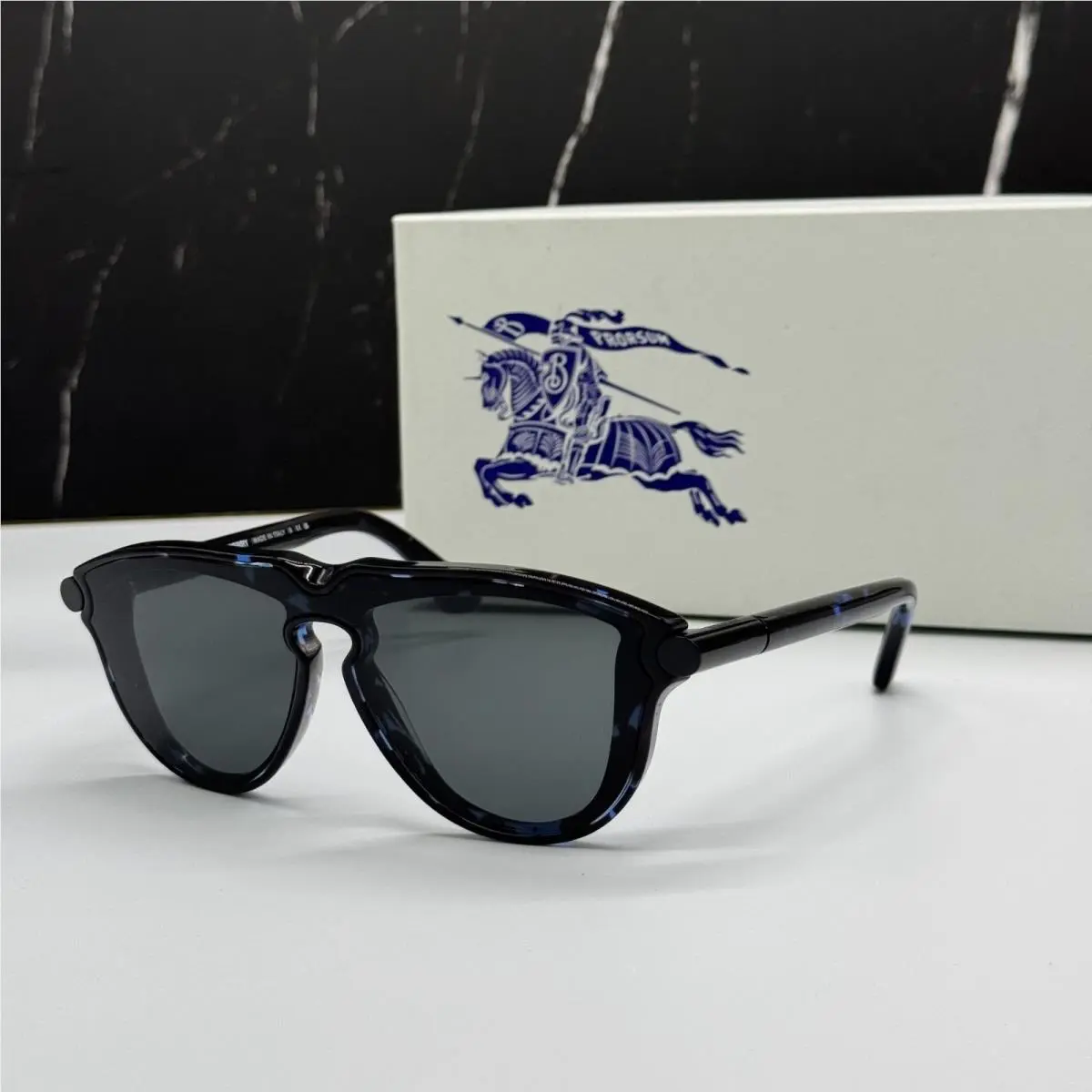 Burberry BE4427 4111/87 Unisex Havana Blue Sunglasses Burberry BE4427 411187