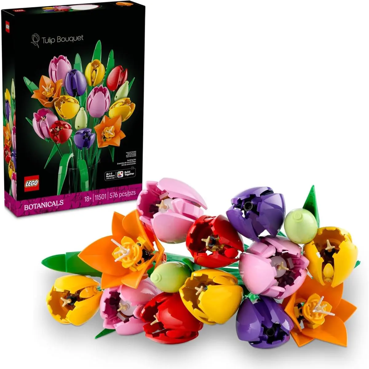 Lego Botanicals Tulip Bouquet Building Set For Adults - Gift For Mothers Day - B