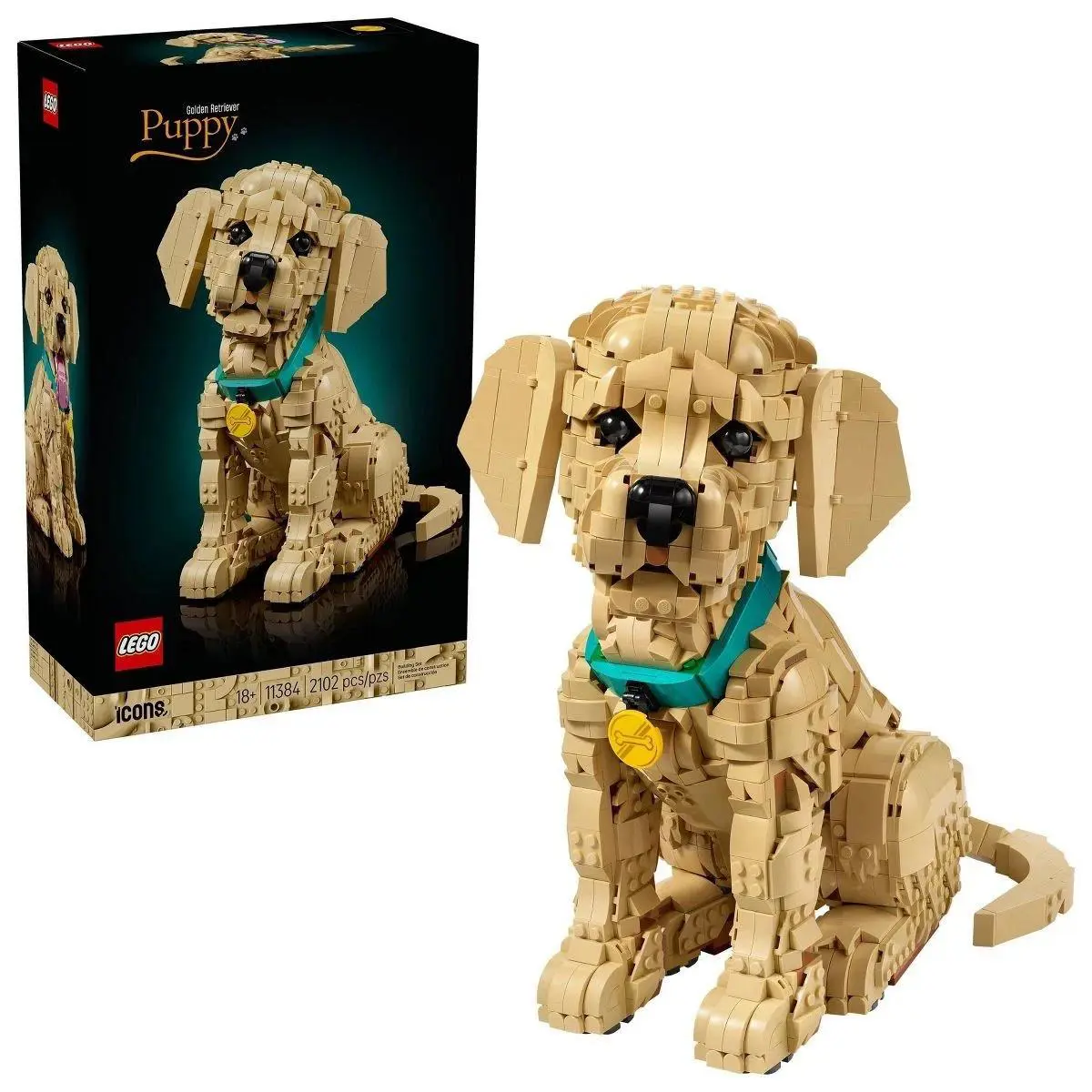 Lego 11384 Icons Golden Retriever Puppy 2102 Pcs - - Ships Fast