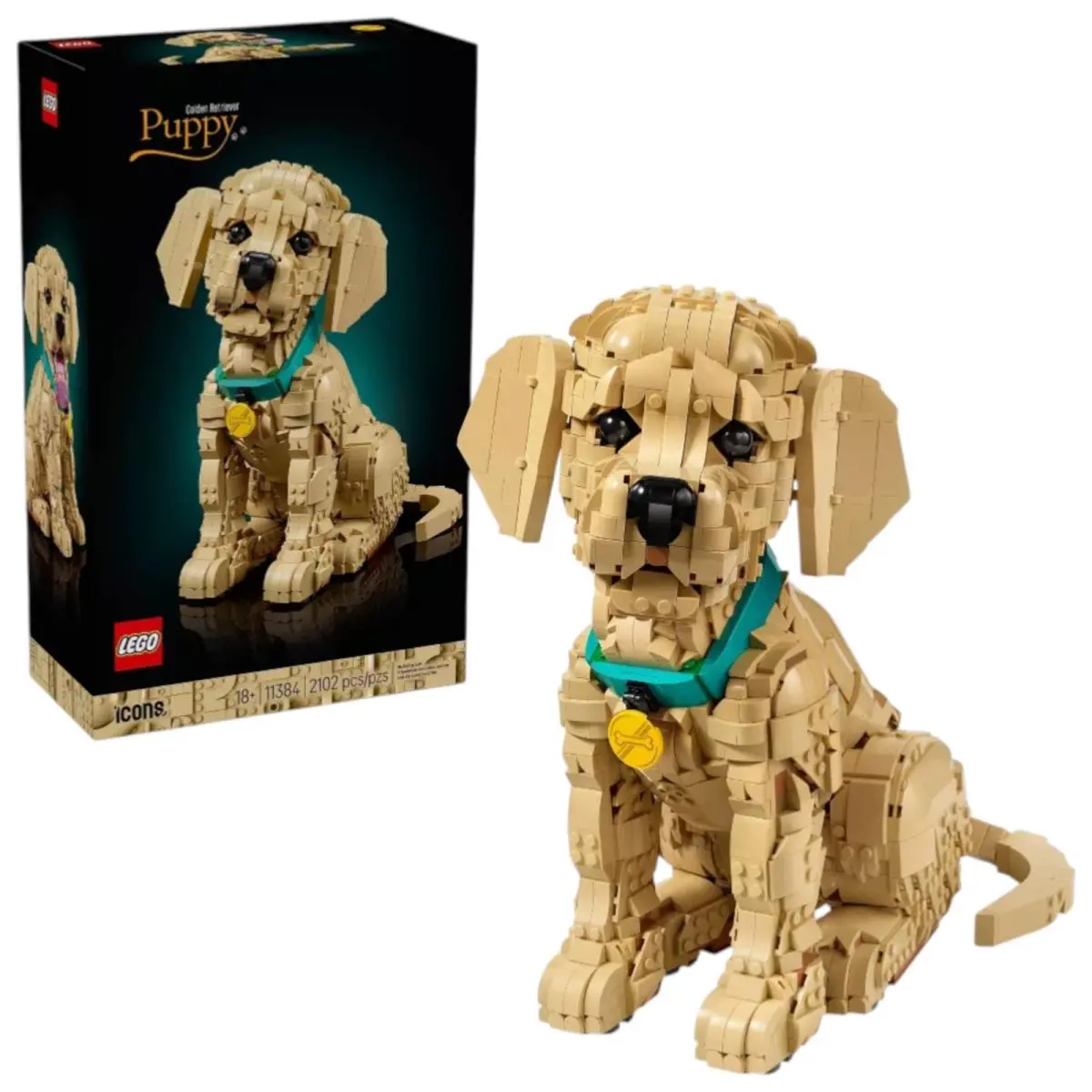 Lego Icons Golden Retriever Puppy - Building Set 11384