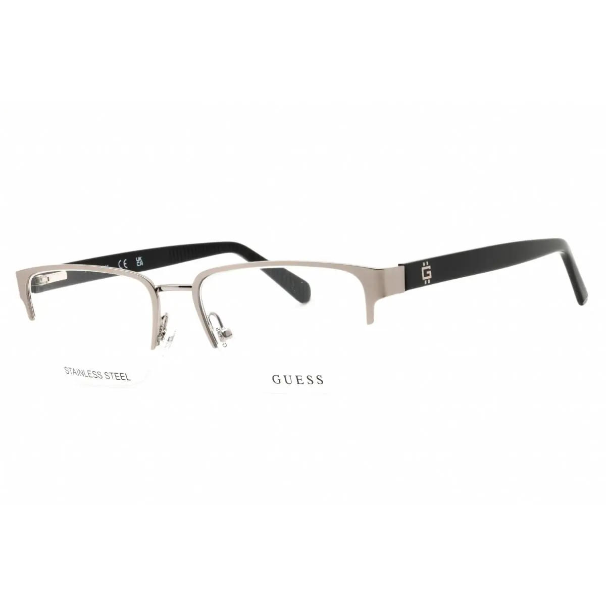 Guess GU50326 011 Matte Light Nickeltin 53mm Eyeglasses - Frame: Matte Light Nickeltin, Lens: Clear Demo Lenses, code: 011