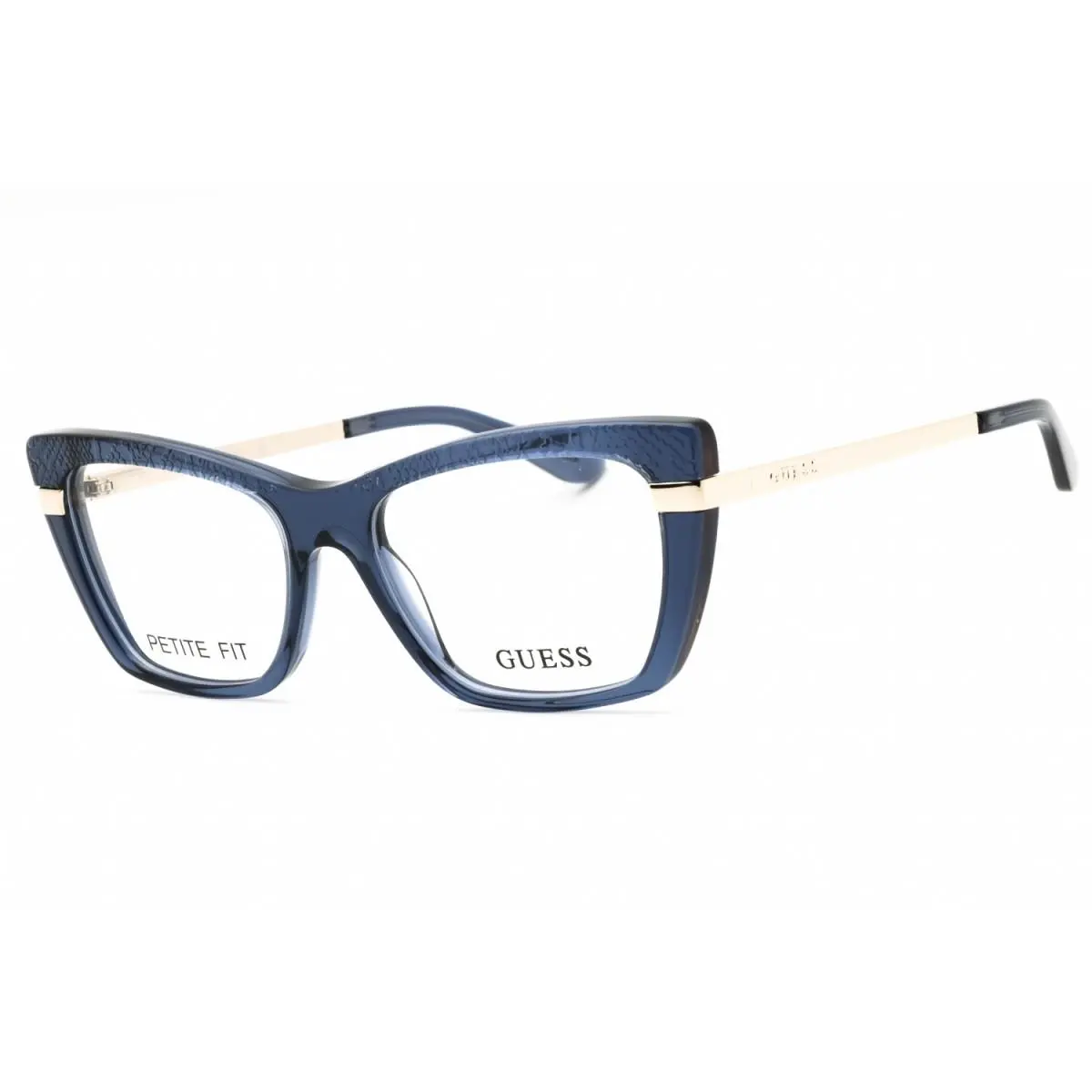 Guess GU50246 090 Shiny Blue 50mm Eyeglasses