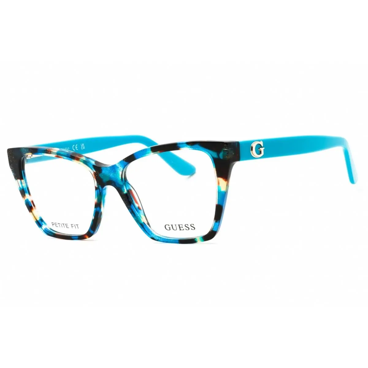 Guess GU50235 087 Shiny Turquoise 50mm Eyeglasses