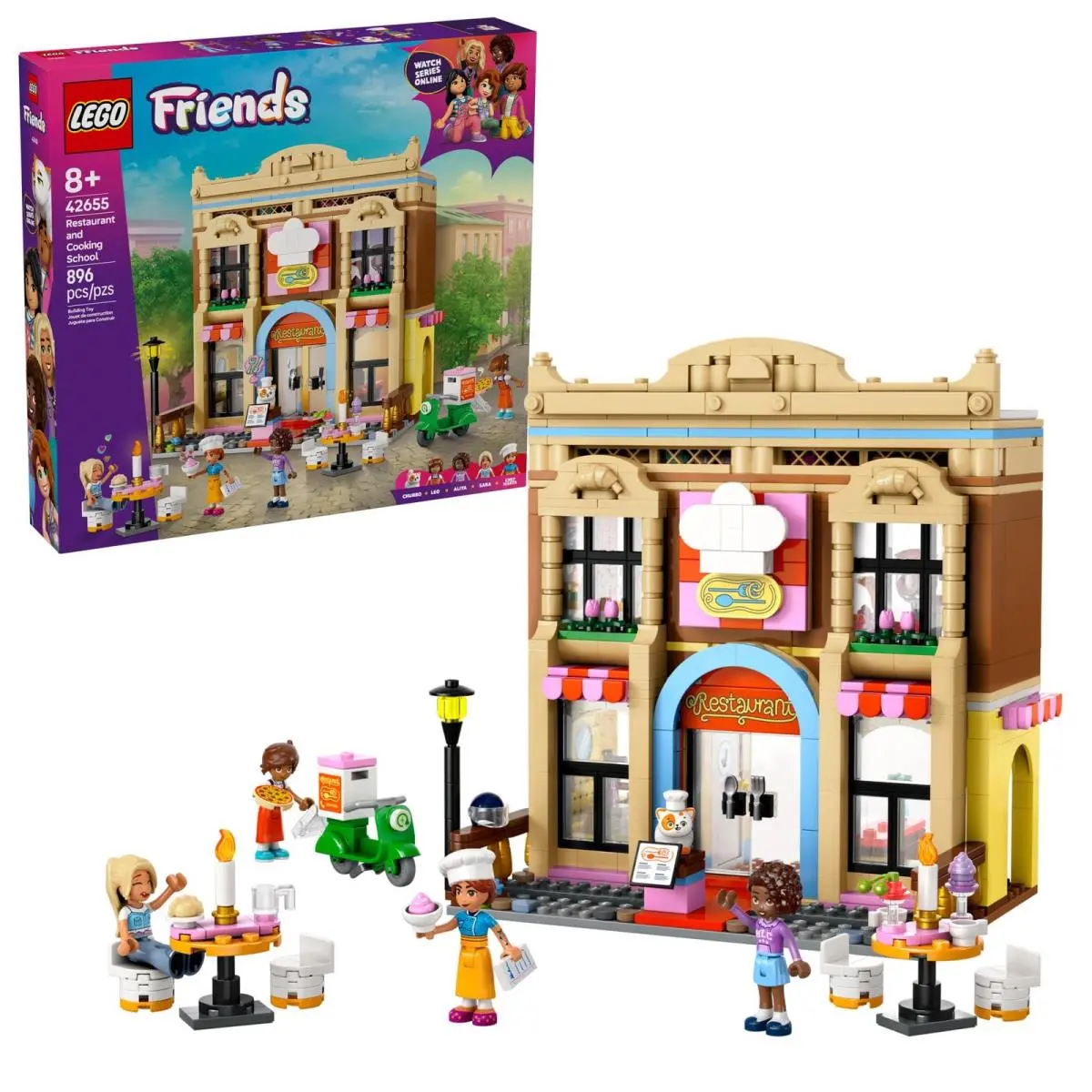 Lego Friends Restaurant and Cooking School Toy Building Set - Restaurant