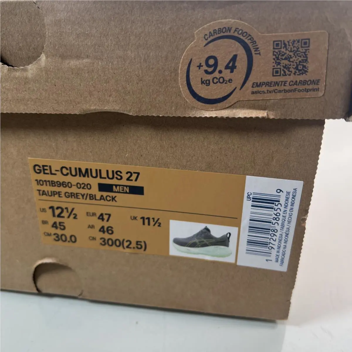 Asics shoes - ASICS Gel-Cumulus 27 - 1011B981-020 - Taupe Grey/Black (UPC: 0197298730327) 9