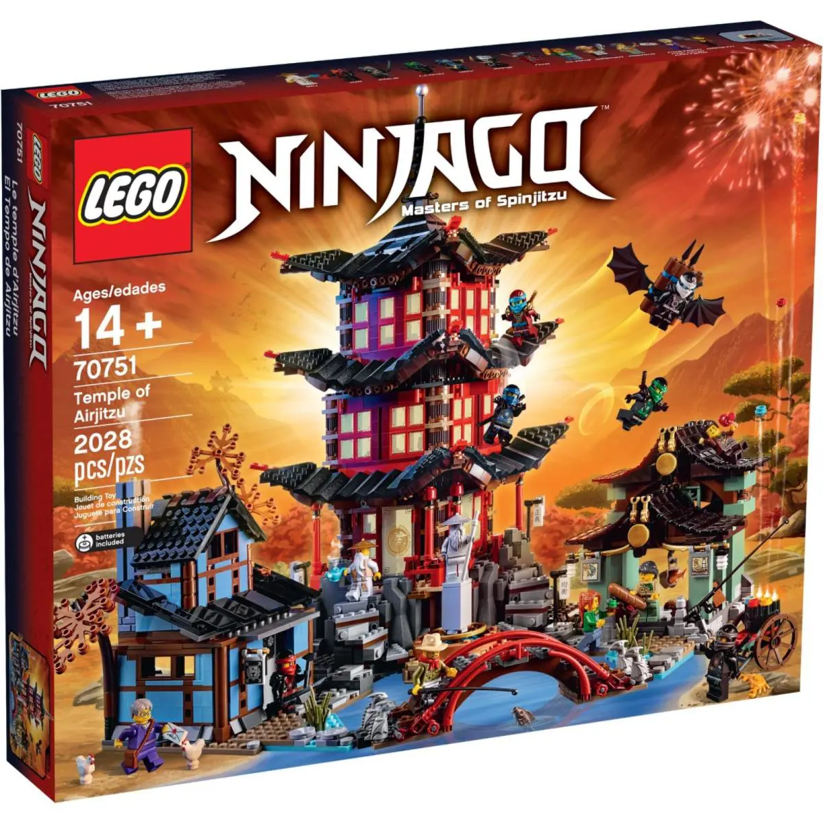 Lego 70751 Temple OF Airjitzu Ninjago Ninja Lloyd Kai Jay Zane Nya