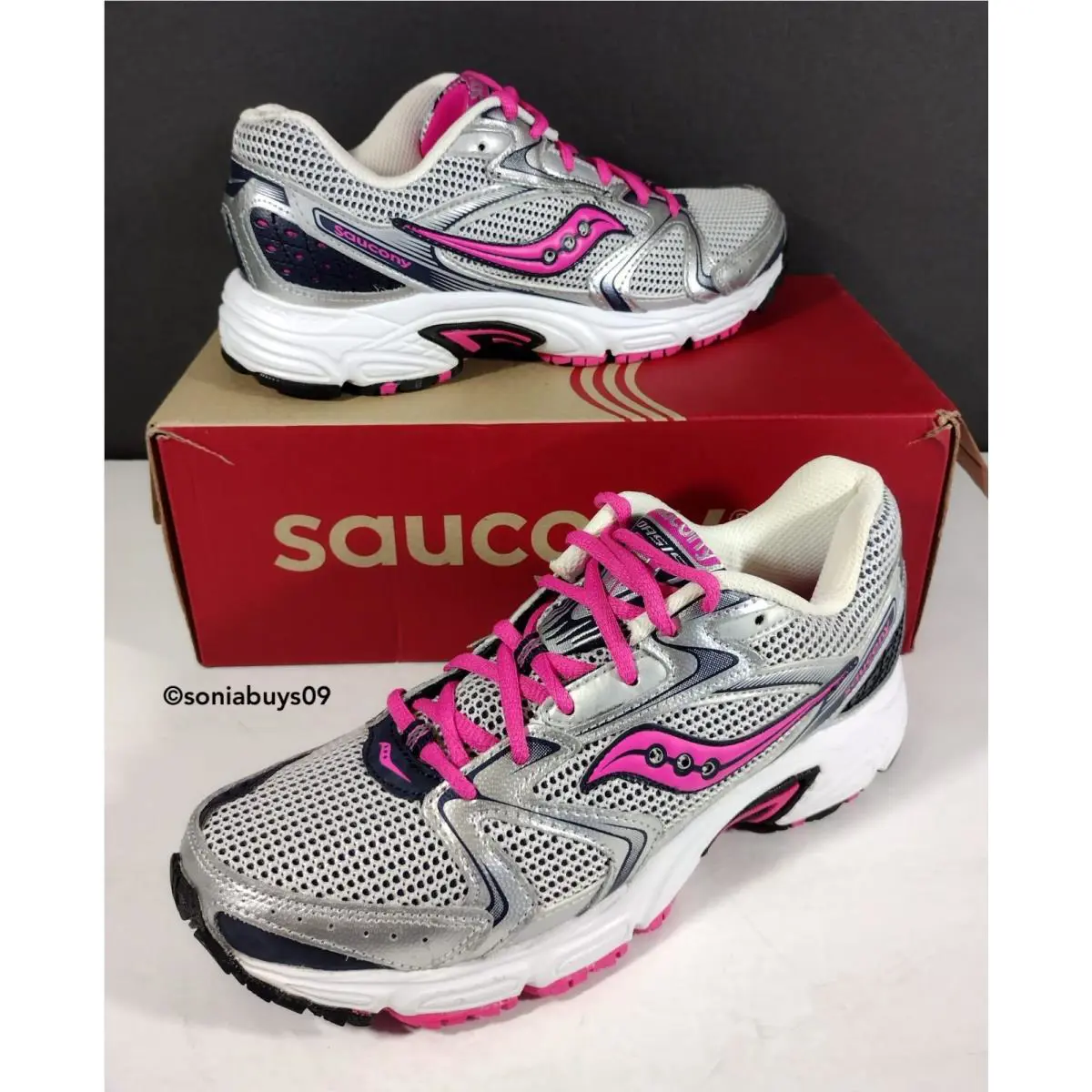 Saucony shoes - Silver/Navy/Pink 0