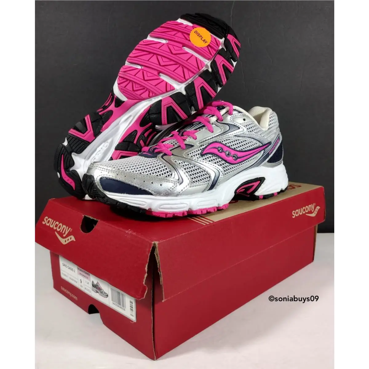 Saucony shoes - Silver/Navy/Pink 1