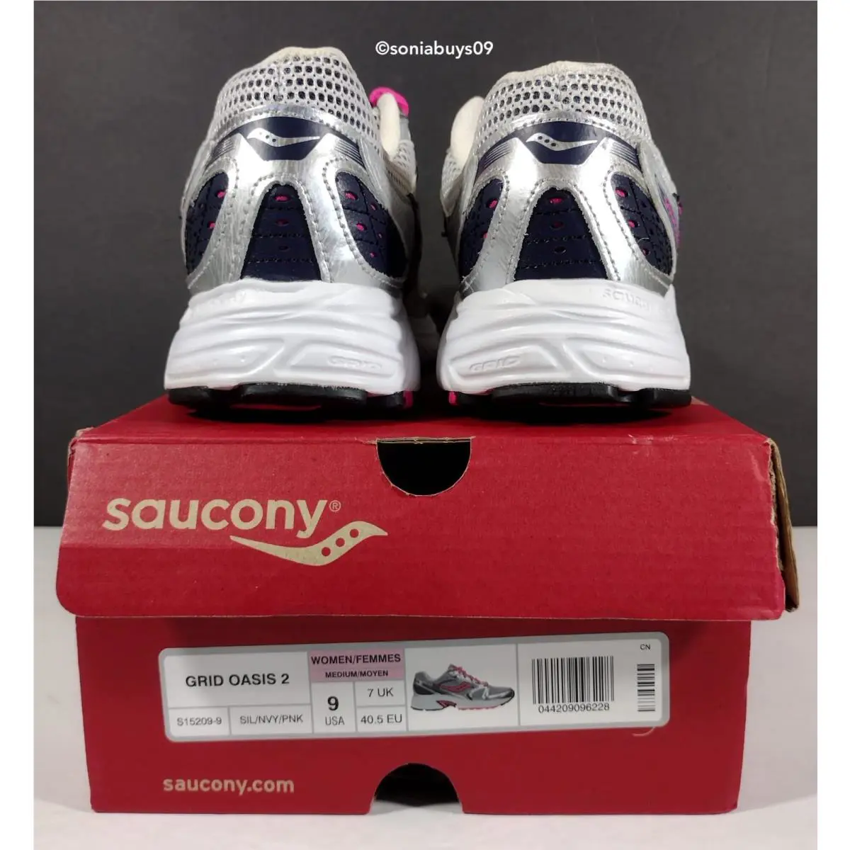Saucony shoes - Silver/Navy/Pink 6