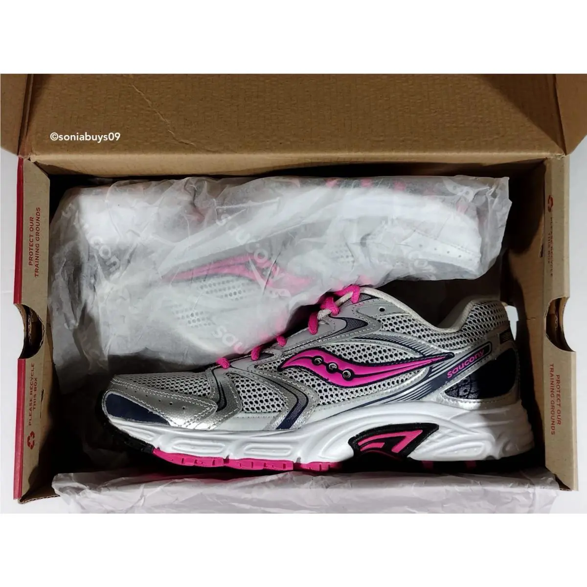 Saucony shoes - Silver/Navy/Pink 22