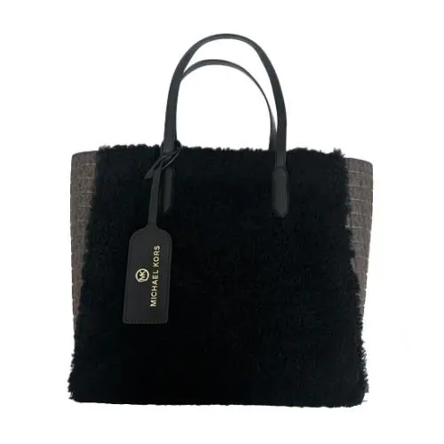 Michael Kors Sinclair Fur Logo Brown/black Tote Bag - 30F1G5ST7F 292
