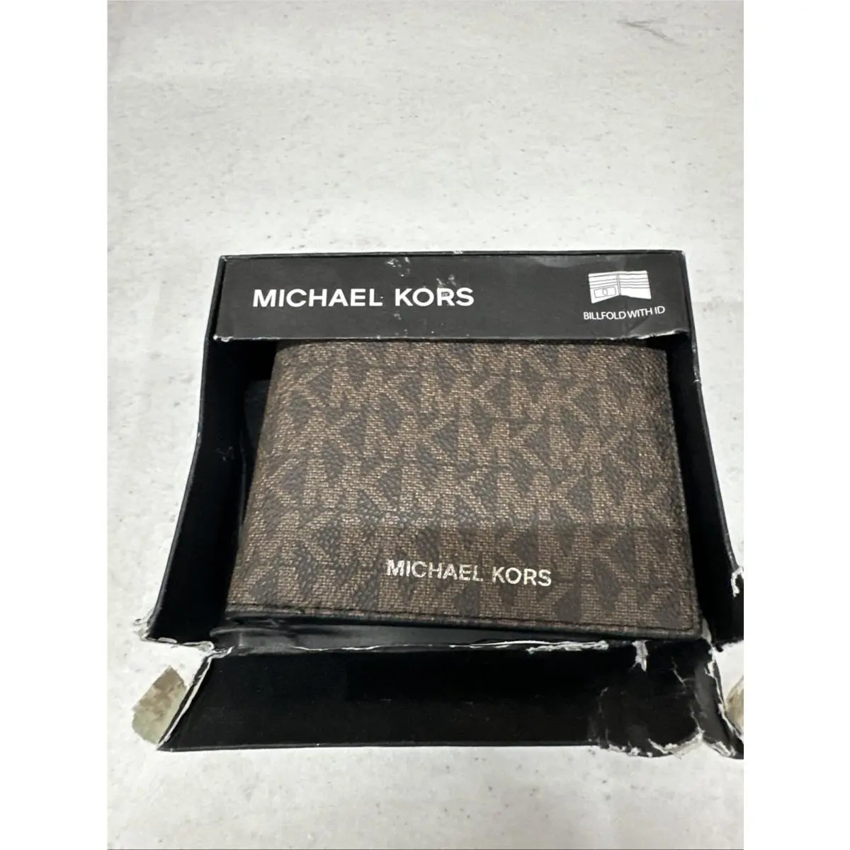 Michael Kors 39S4LHUF2B Brn/blk Hudson Wallet