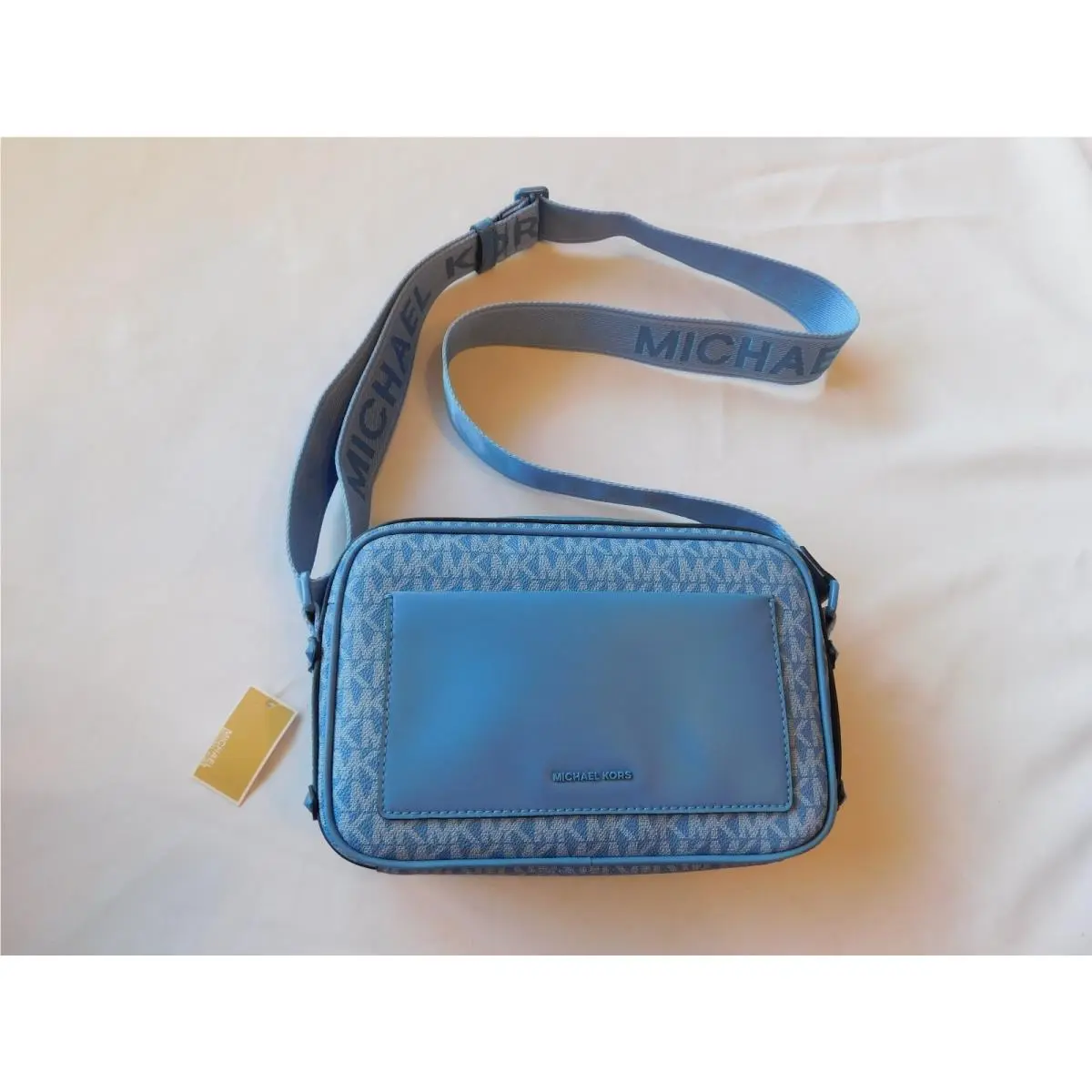 Maeve Large EW Pocket Crossbody MK Signature French Blue Purse by Michael Kors