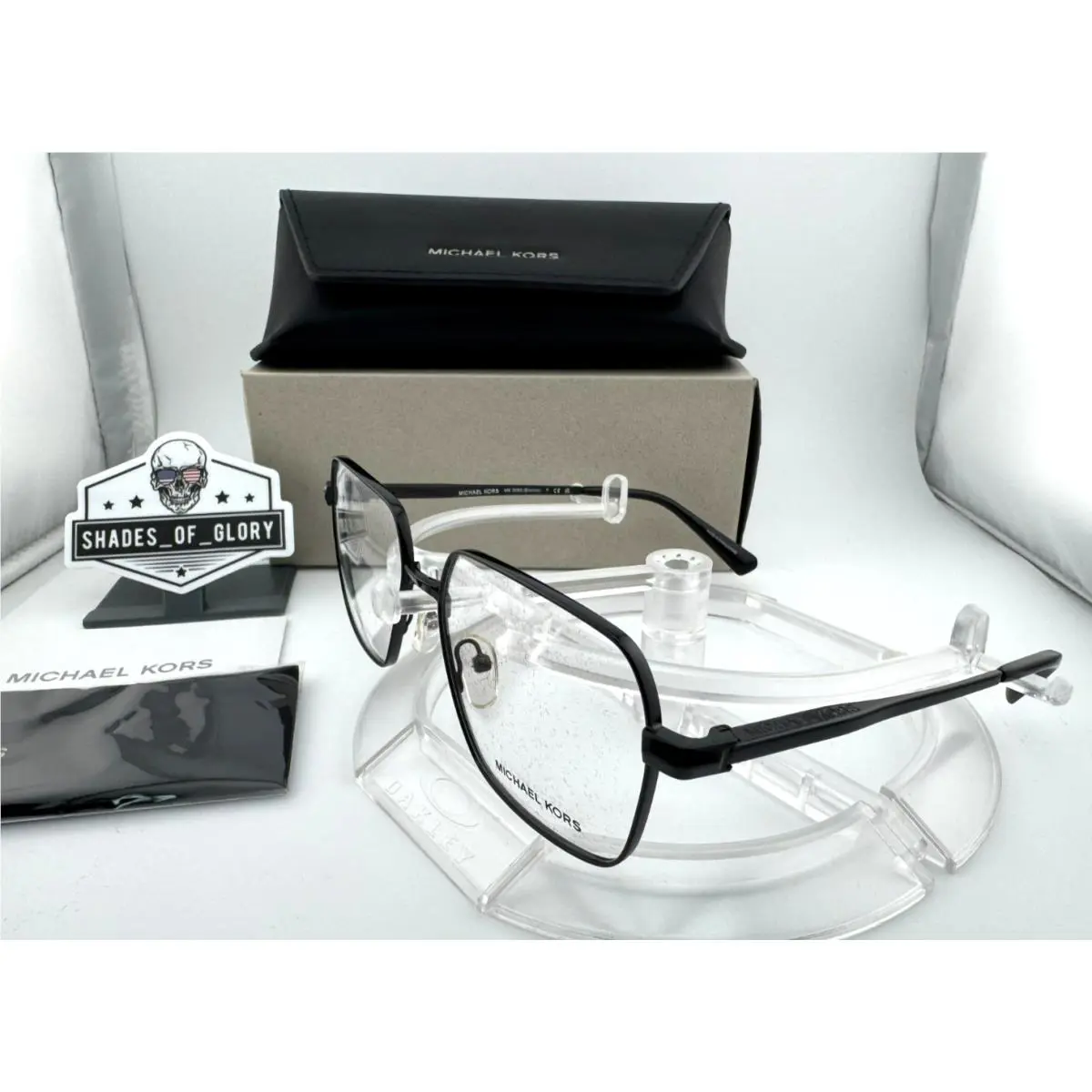 Michael Kors Encino MK 3093 1005 Black Shiny Men Eyeglasses Frame 57MM