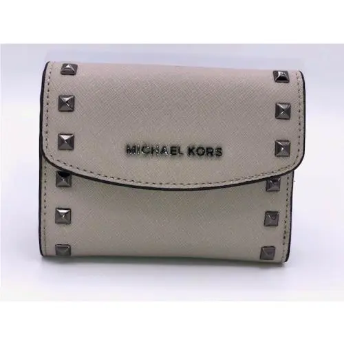 Michael Kors Ava Stud Carryall Card Wallet Leather – 32T6TA6D1L Cement
