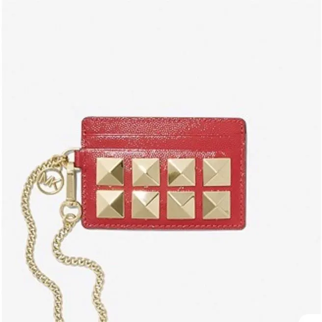 Michael Kors Studded Chain Wristlet Wallet Punk Goth Valentines Holiday