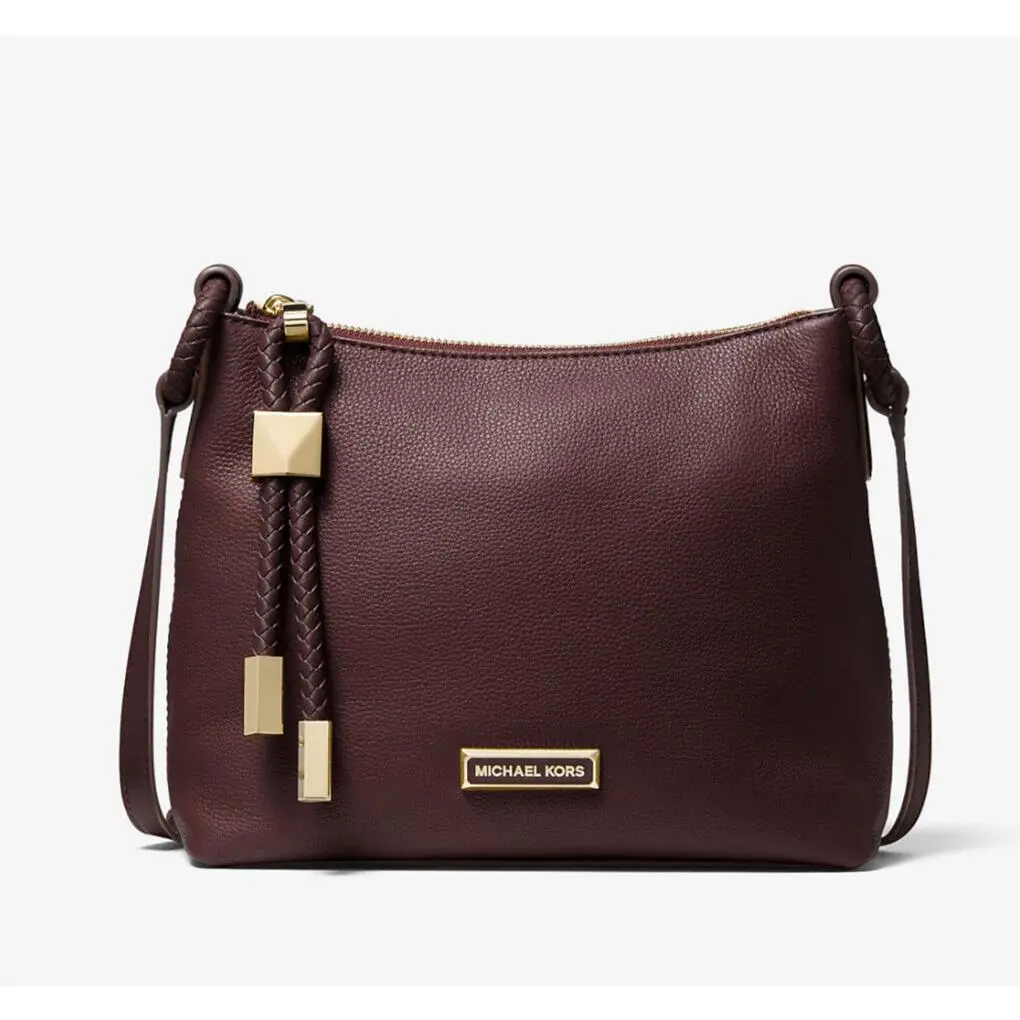 Michael Kors Lexington Large Pebbled Leather Crossbody Bag - Brown