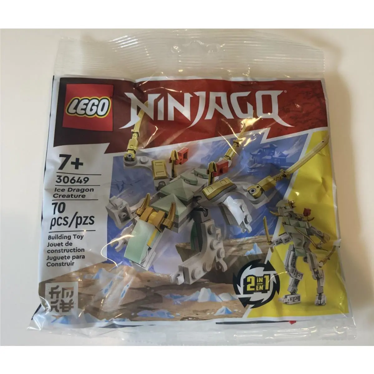 Lego Ninjago 30649 Ice Dragon Creature 2-IN-1 Set Mint Retired Product