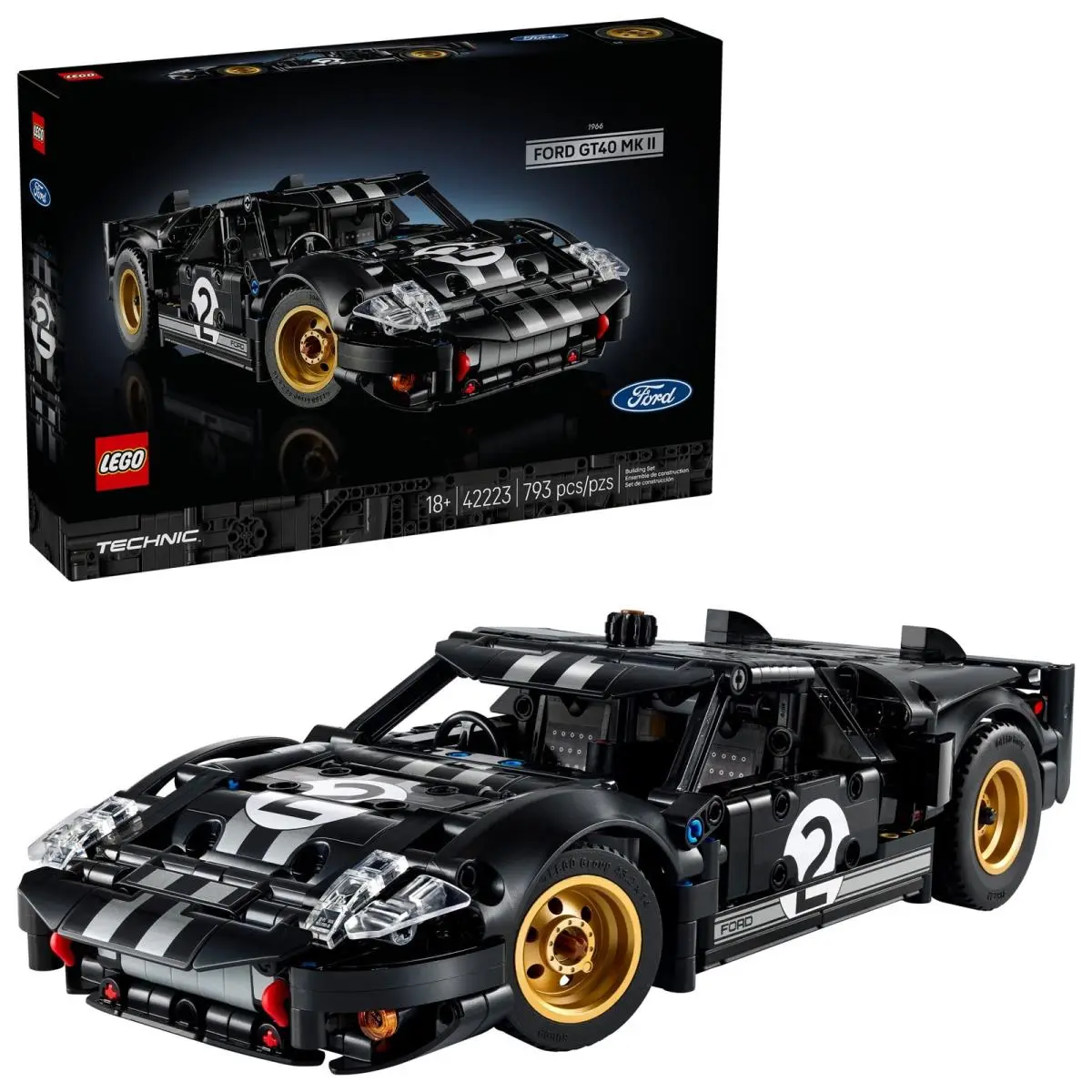 Lego Technic 1966 Ford GT40 Mkii Race Car Set