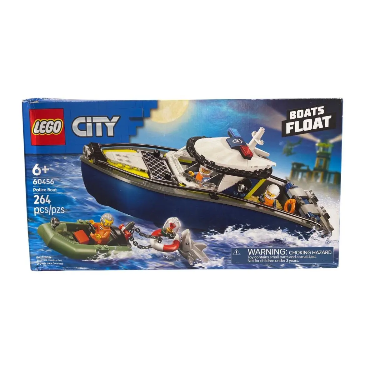Lego City Police Boat Set 60456 264 Pieces Floating Design Age 6+